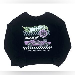 Grayson Social Girls Hot Wheels Graphic Crewneck Sweatshirt with Long Sleeves